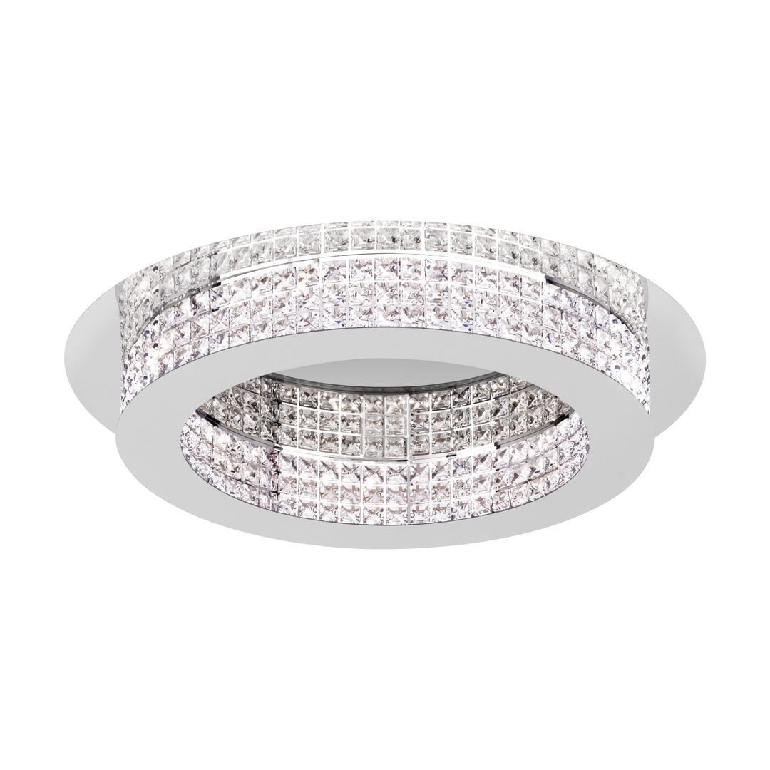 Deckenleuchte Principe  chrom Brillantglas klar 14X3,15W H:12,5 Ø 70 cm in
