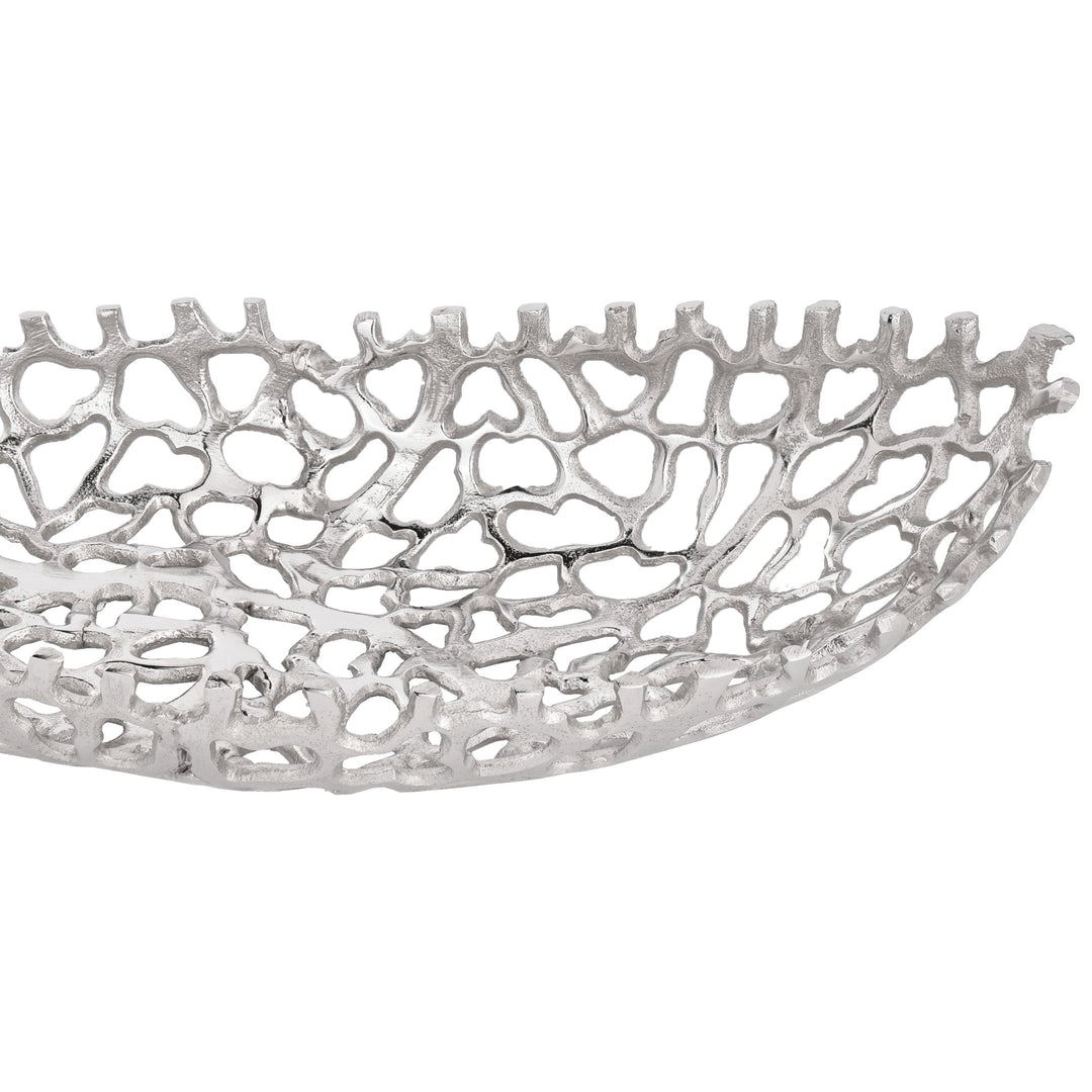 Dekoschale Kimitsu nickel  L:61 H:13 cm in