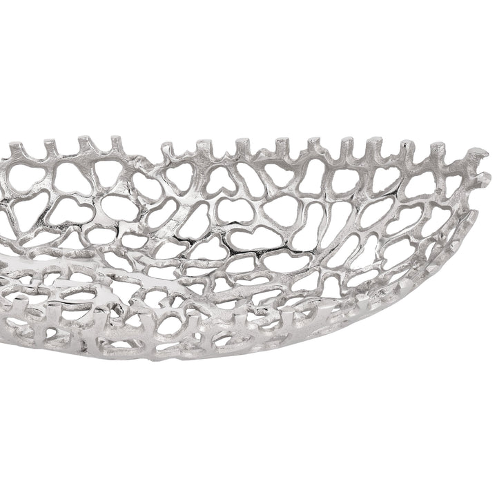 Dekoschale Kimitsu nickel  L:61 H:13 cm in