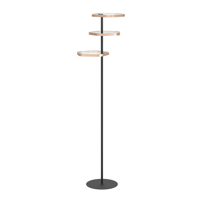 Stehleuchte Estrella  mit Schalter bronze, schwarz Kunststoff weiss 1X20W H:160 Ø 53 cm in