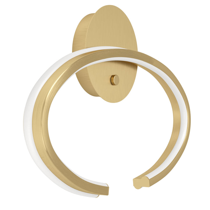 Wandleuchte Bogado  mit Dimmer (Touchdimmer) goldfarben Kunststoff weiss 12W L:40 H:24 cm in