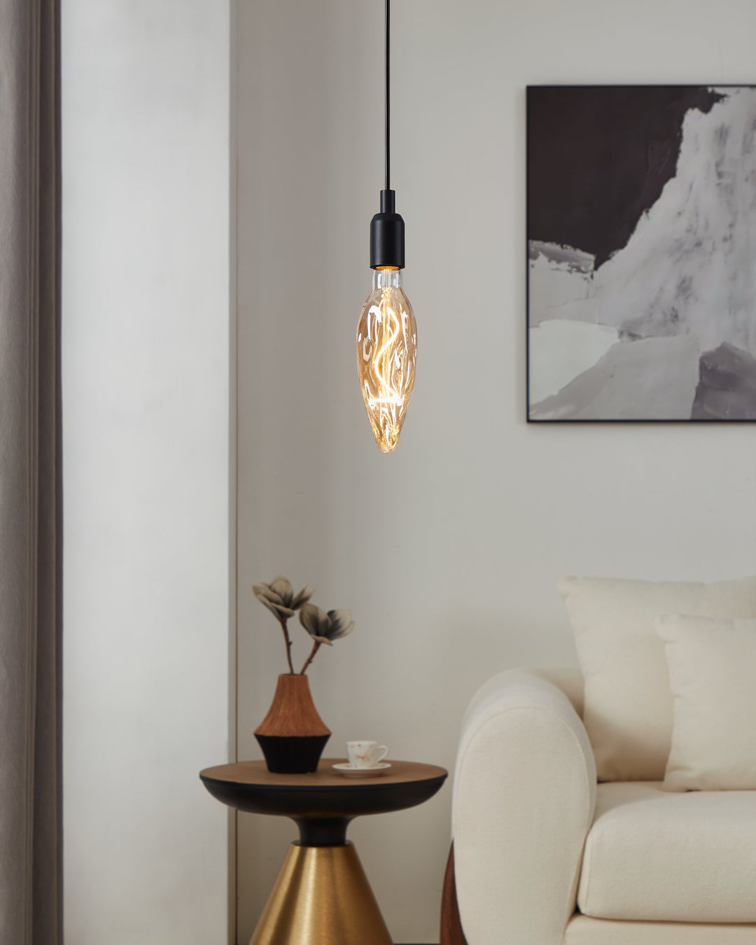 Light bulb Lm_led_e27 glass amber 1X4W L:25.5 Ø 7.8 cm in
