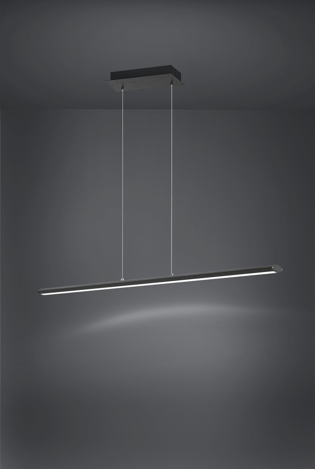 Hängeleuchte Pellaro Leuchtmittel austauschbar  mit Dimmer (Touchdimmer) schwarz-matt Kunststoff weiss 3X10W L:110 H:110 cm in