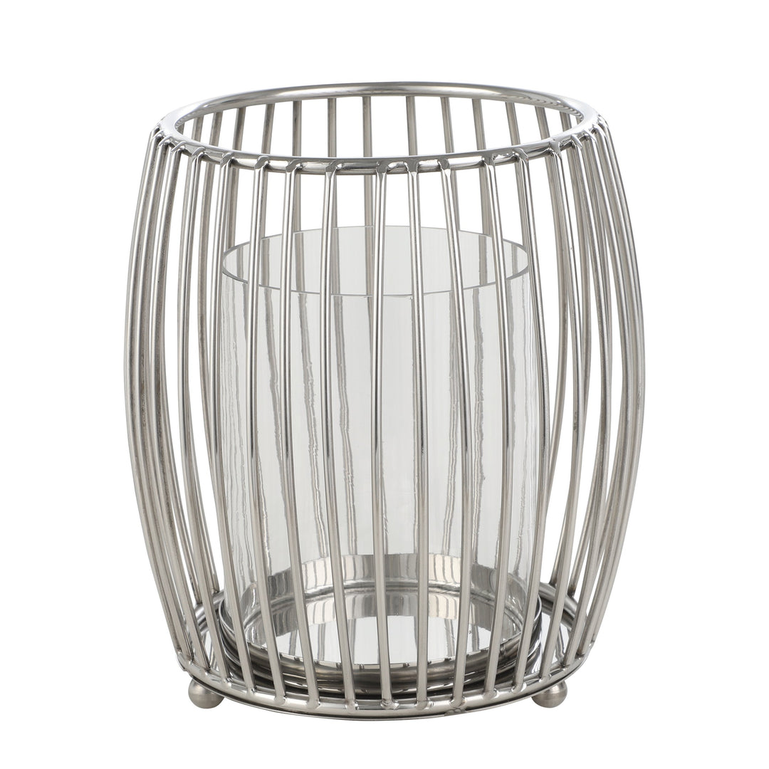 Windlicht Rumoi chrom  H:22,5 Ø 20,5 cm in