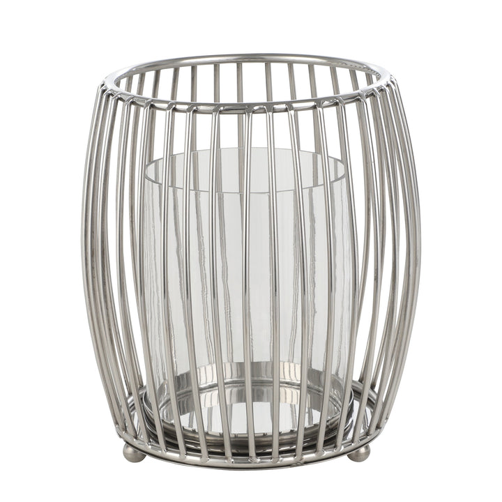 Windlicht Rumoi chrom  H:22,5 Ø 20,5 cm in