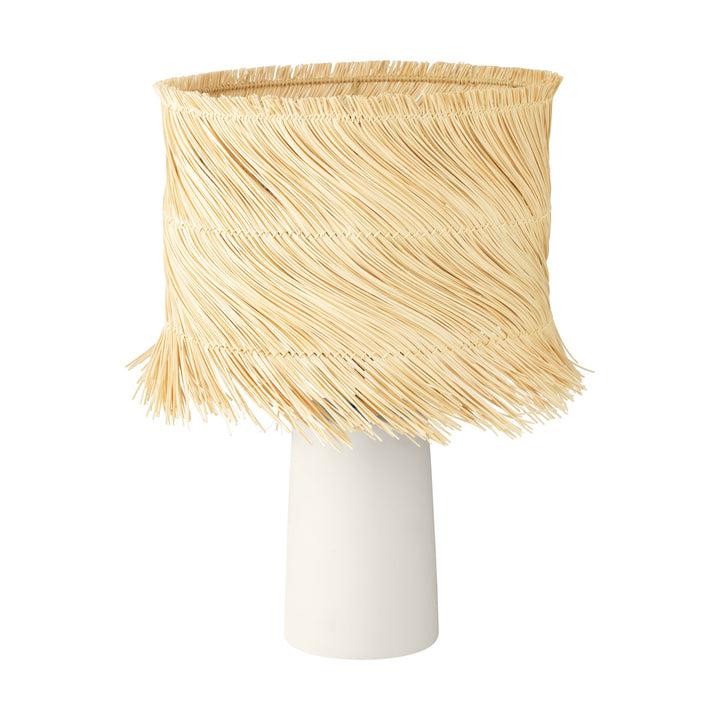 Tischleuchte Paisano mit Schalter beige Rattan natur 1X40W H:51,5 Ø 30 cm in