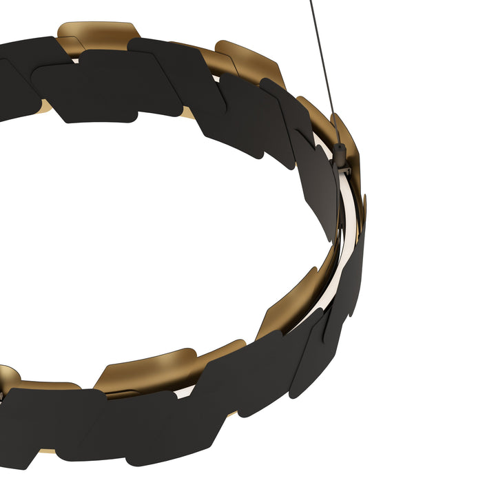 Hängeleuchte Altagracia schwarz, gold 2X36W H:150 Ø 61,5 cm in