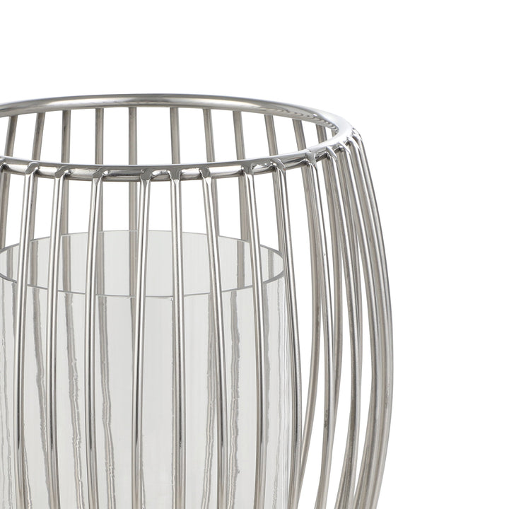 Windlicht Rumoi chrom  H:22,5 Ø 20,5 cm in