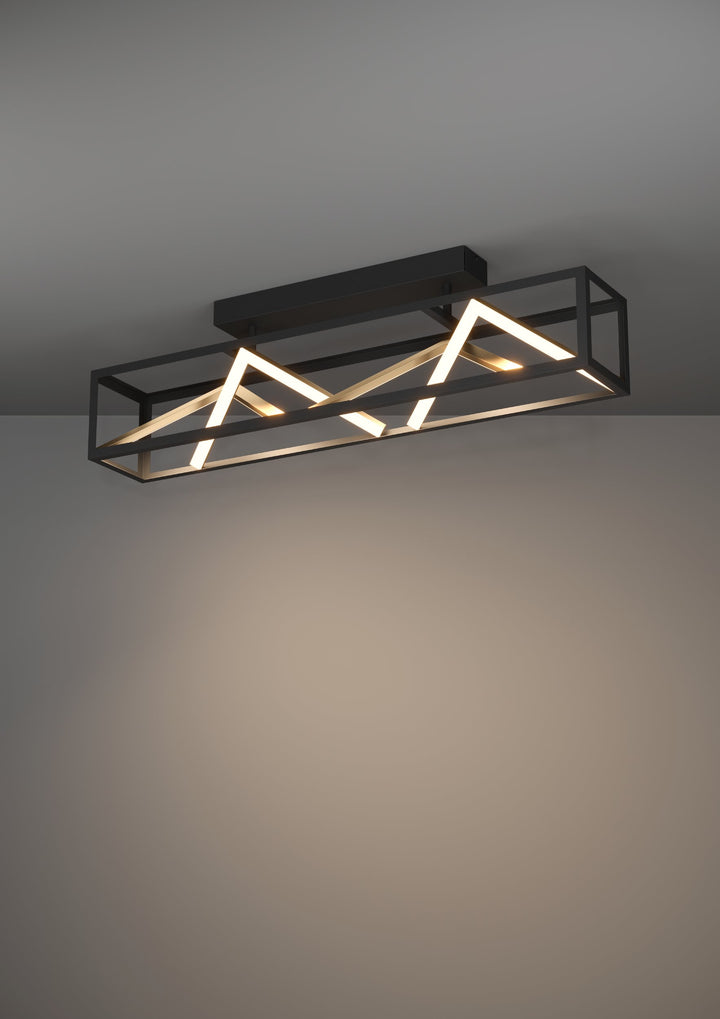 Deckenleuchte Penela mit Fernbedienung   schwarz, gold 45W L:87 H:24 cm in