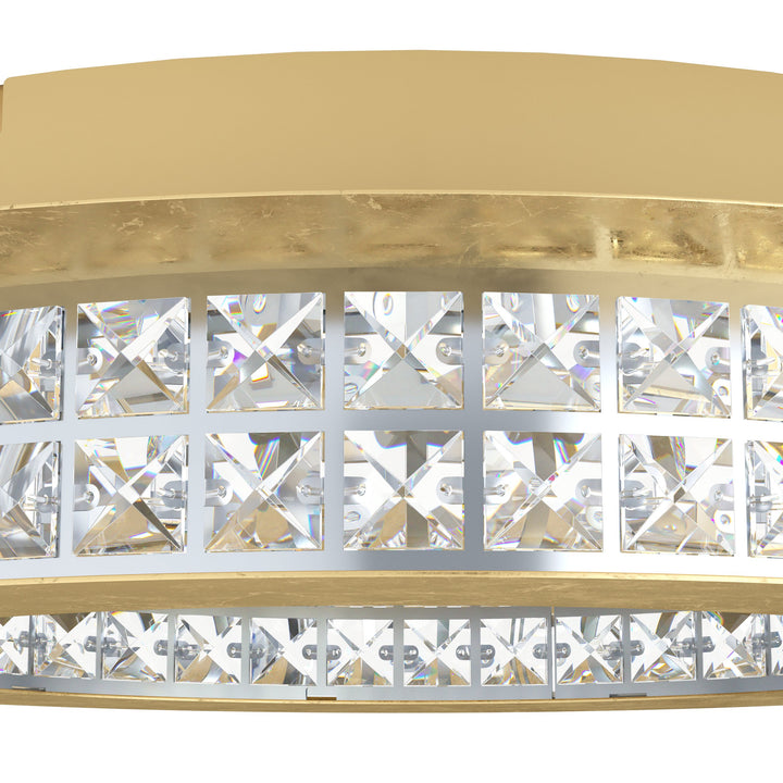 Deckenleuchte Principe  goldfarben Brillantglas klar 10X3,15W H:10,5 Ø 50 cm in