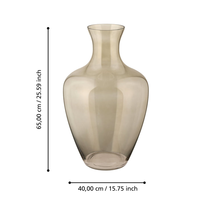 Glasvase Longkali  H:65 Ø 40 cm
