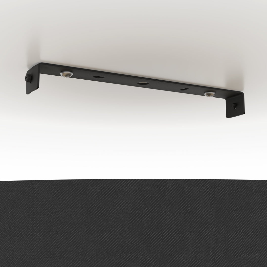 Deckenleuchte Manderline schwarz Textil schwarz, messing 1X40W H:22 Ø 45 cm in