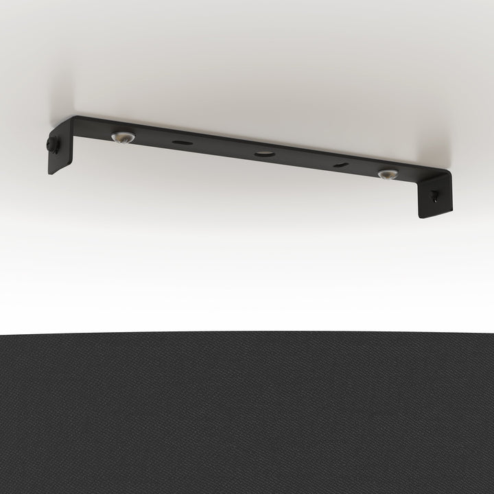Deckenleuchte Manderline schwarz Textil schwarz, messing 1X40W H:22 Ø 45 cm in