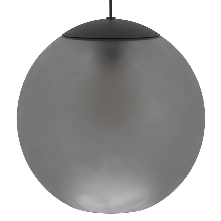 Hängeleuchte Arangona schwarz Glas grau matt 3X40W L:125,5 H:150 cm in