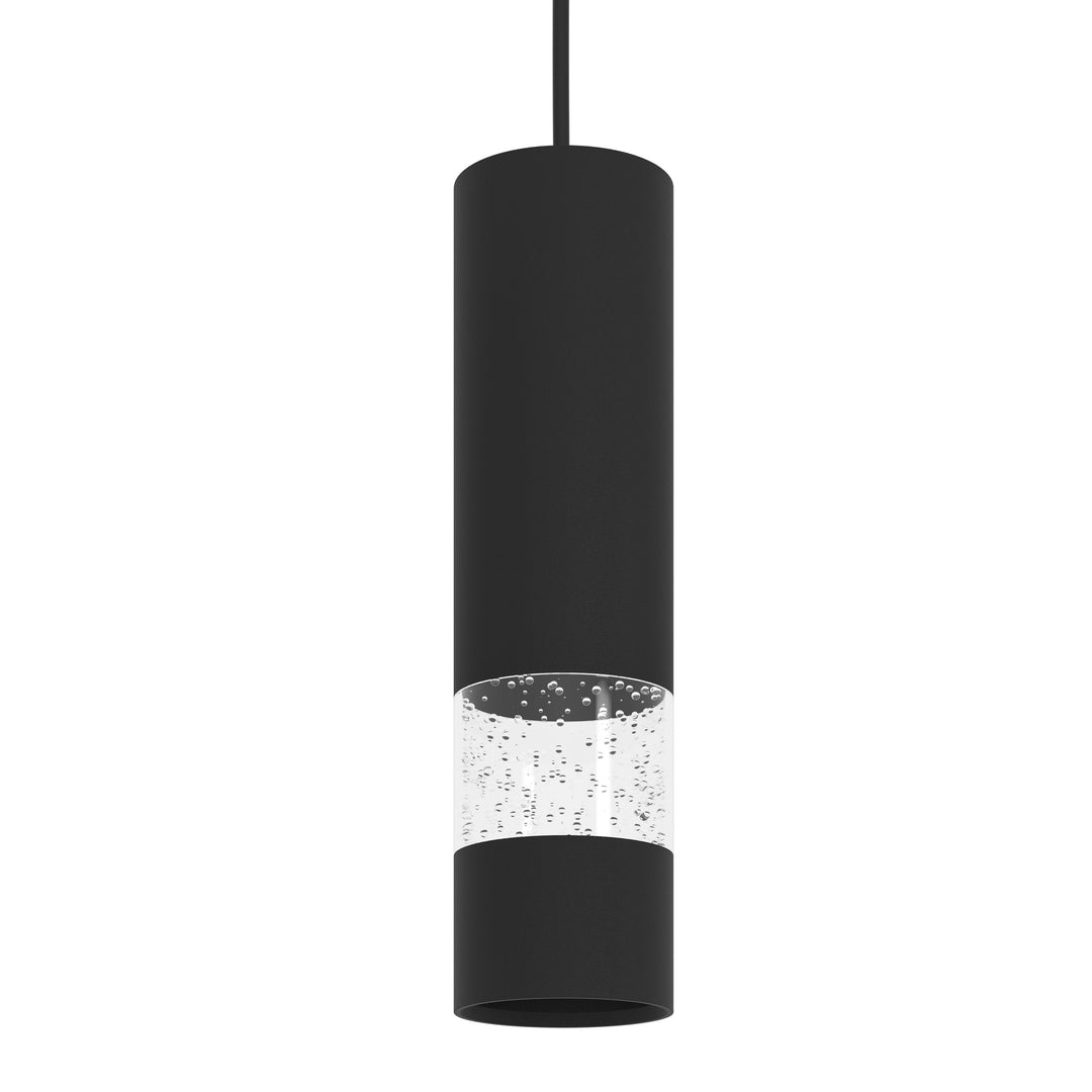 Hängeleuchte Bernabeta schwarz Kunststoff transparent 1X4,6W H:150 Ø 10,5 cm in