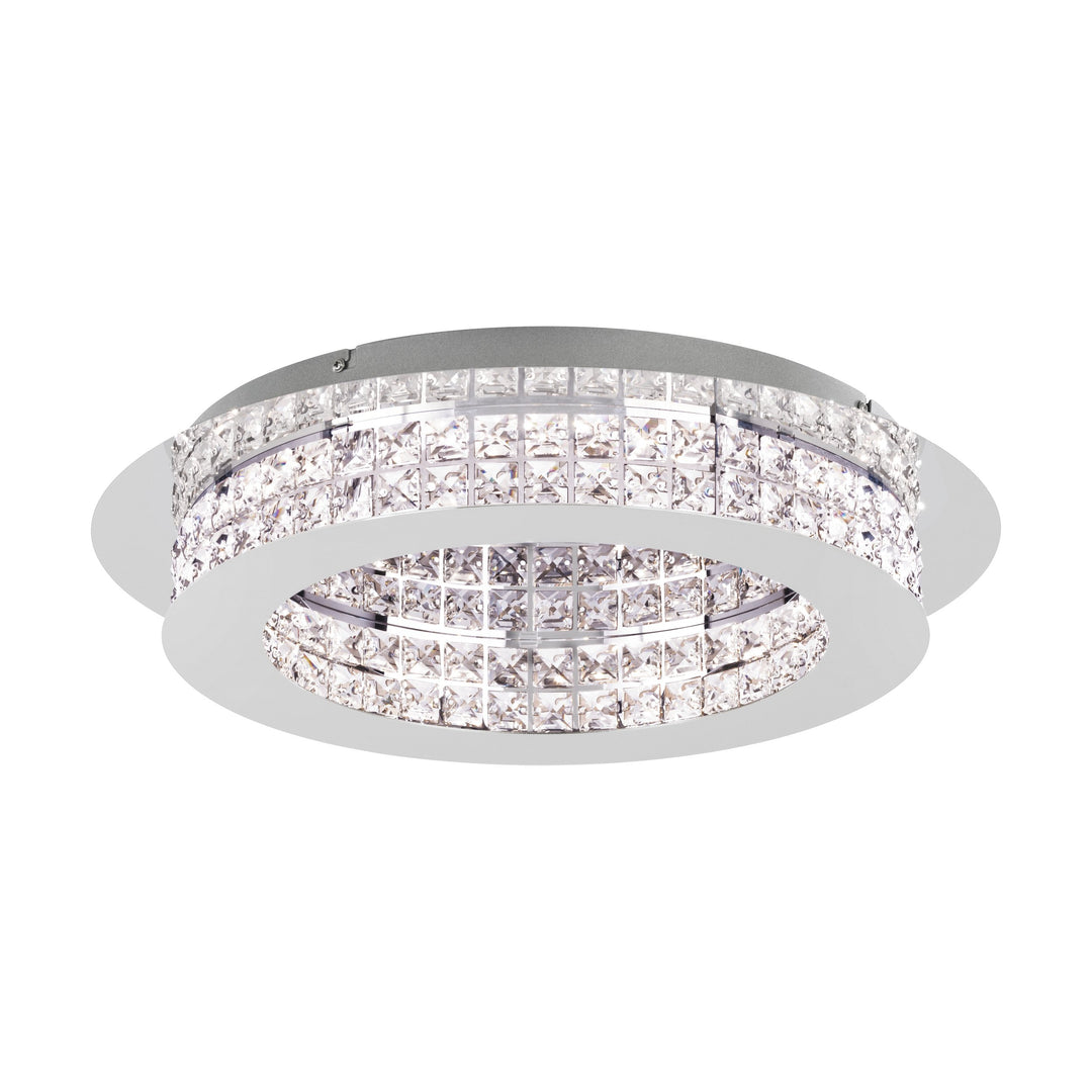 Deckenleuchte Principe  chrom Brillantglas klar 10X3,15W H:10,5 Ø 50 cm in