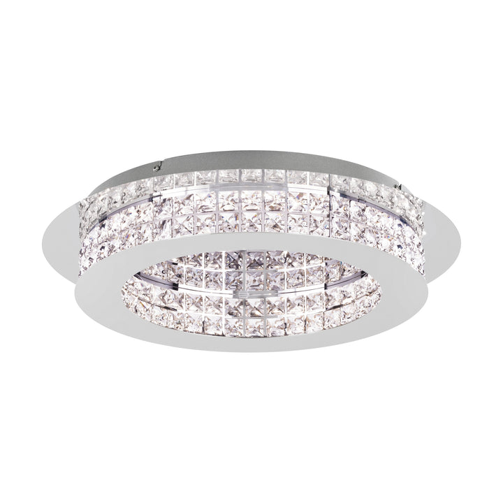Deckenleuchte Principe  chrom Brillantglas klar 10X3,15W H:10,5 Ø 50 cm in