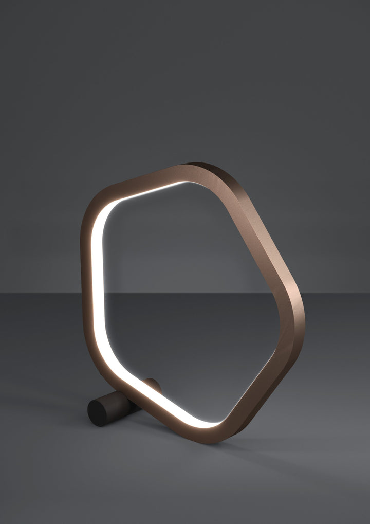 Table lamp Estrella with switch bronze, black plastic white 1X7W L:28,5 H:29 cm in