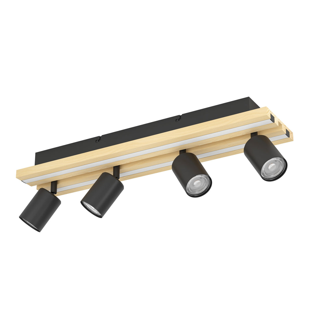 Spot Gesteira black, brown Alu black 33W L:55,5 H:12,5 cm in