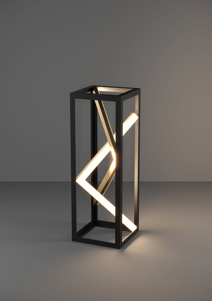 Tischleuchte Penela mit Fernbedienung   mit Schalter schwarz, gold 21W L:15 H:43 cm in