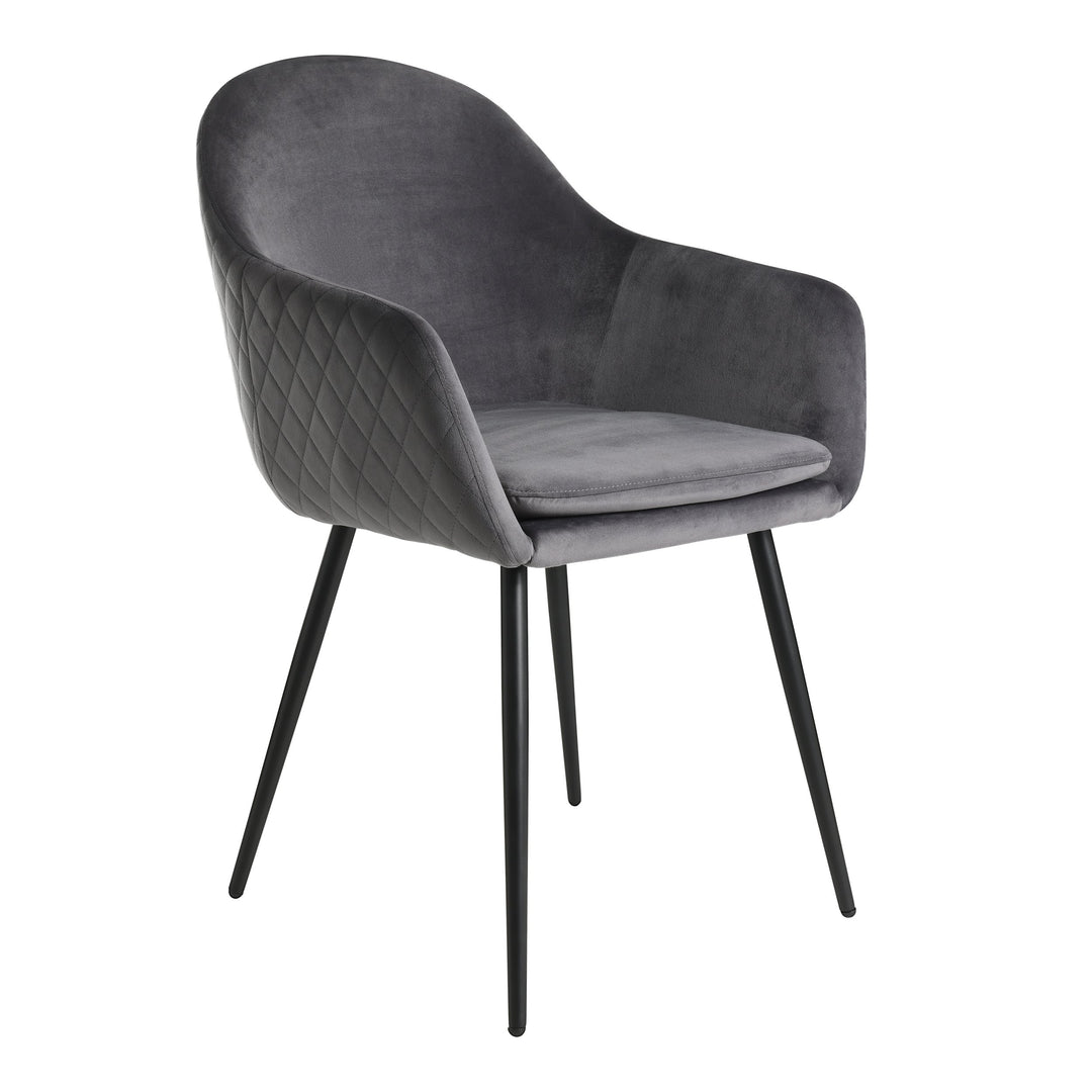 Stuhl Apalit grau, schwarz  L:58,5 H:87,5 cm in
