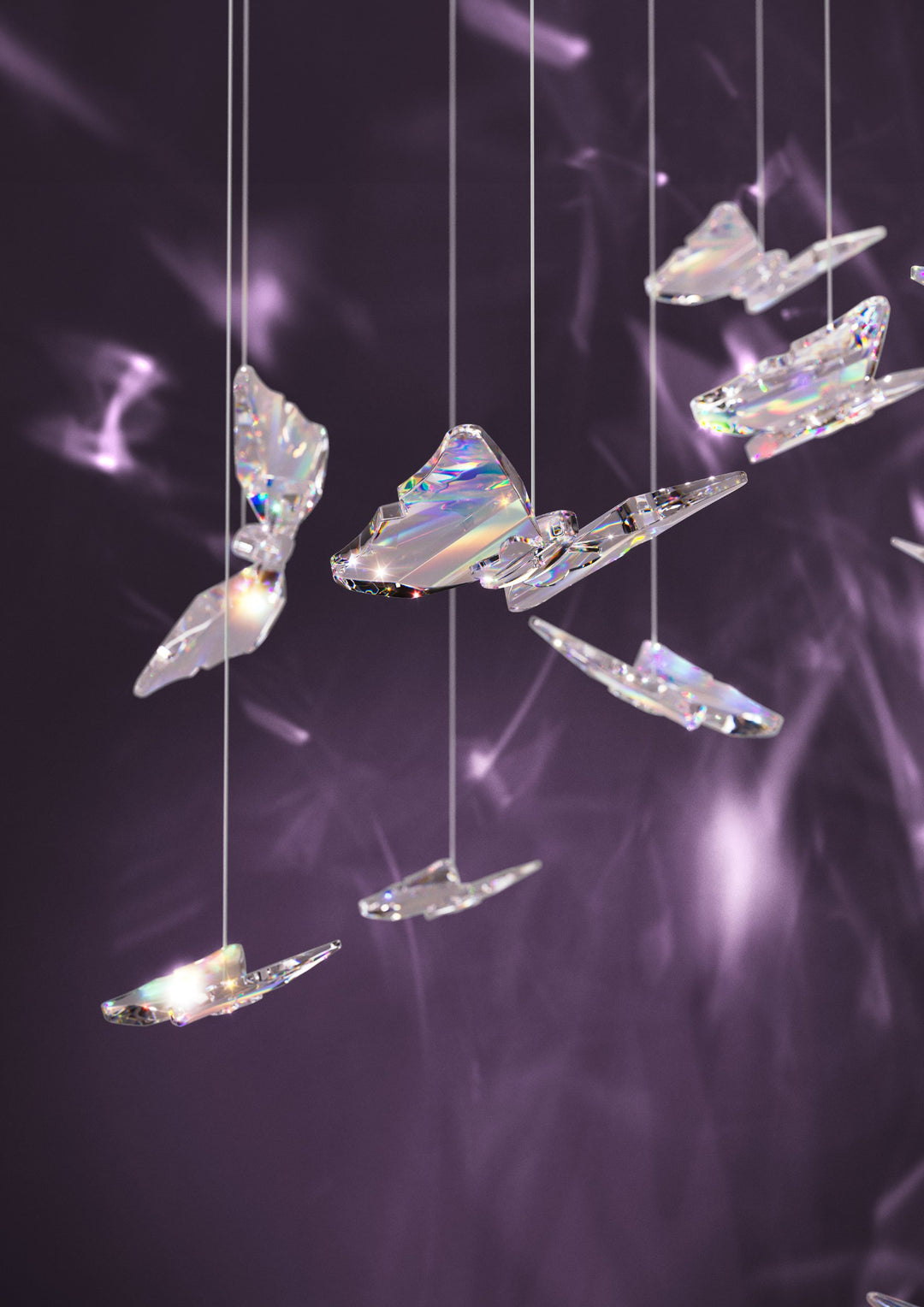 Hängeleuchte Adrados schwarz Brillantglas klar 6X4,2W H:153 Ø 58 cm in