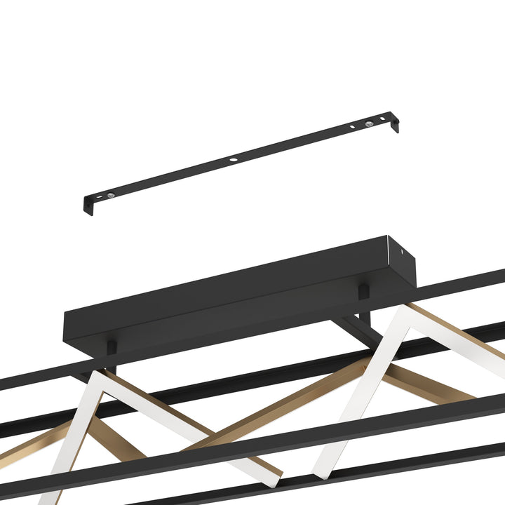 Deckenleuchte Penela mit Fernbedienung   schwarz, gold 45W L:87 H:24 cm in