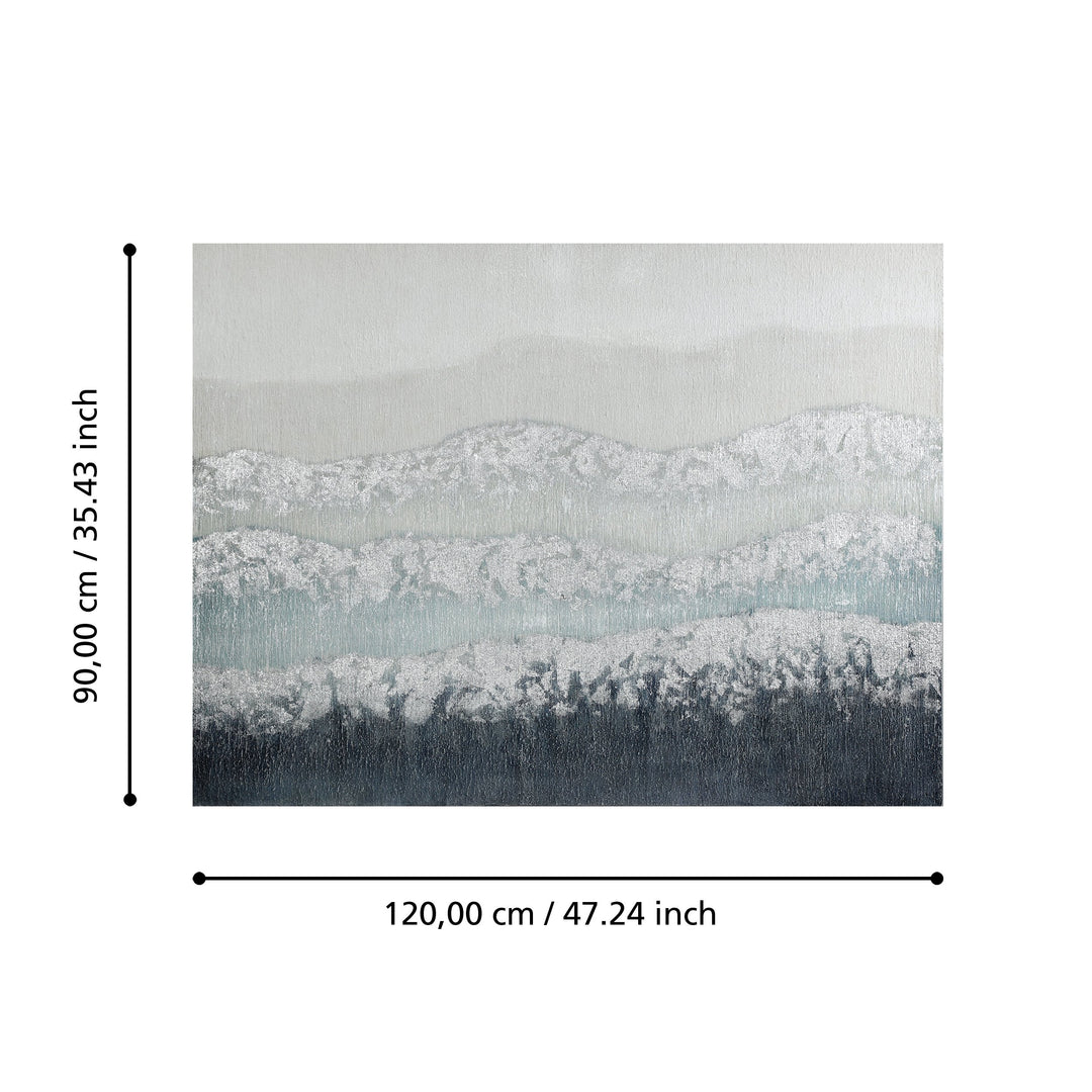 Bild Alaminos weiss, silber, blau  L:120 H:90 cm in
