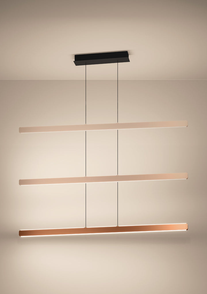 Hängeleuchte Ciggiano mit Fernbedienung höhenverstellbar   braun Kunststoff weiss 1X30W L:150 H:150 cm in