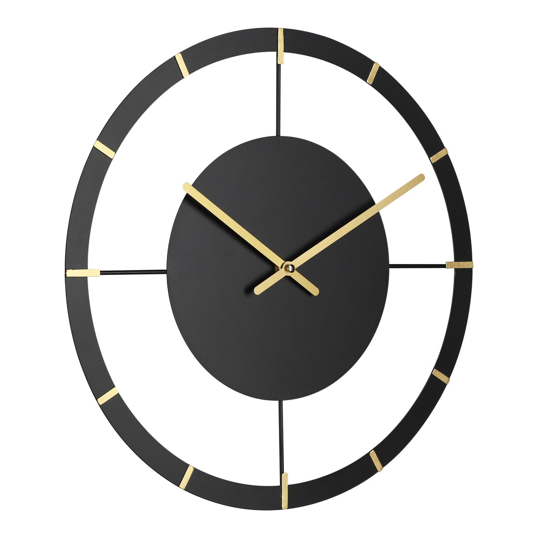 Uhr Okazaki schwarz, messing  Ø 40 cm in