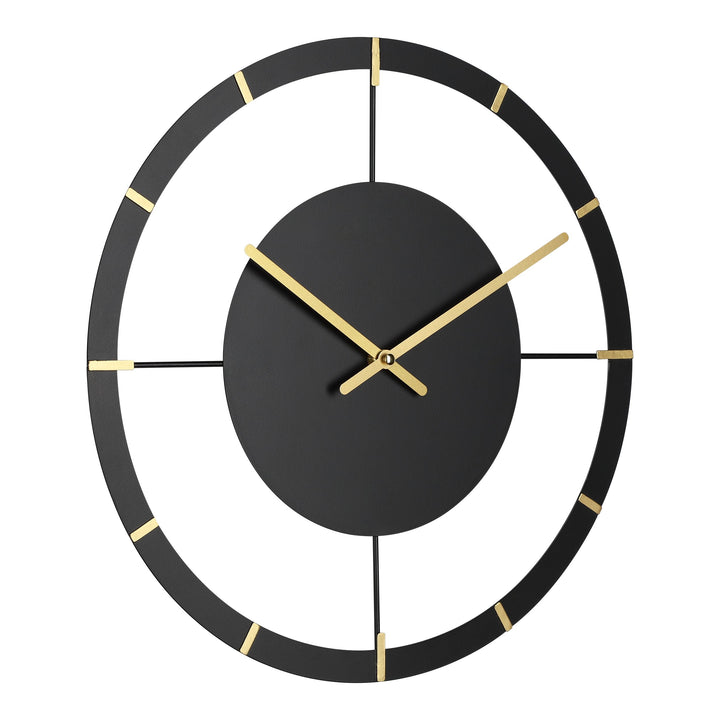 Uhr Okazaki schwarz, messing  Ø 40 cm in
