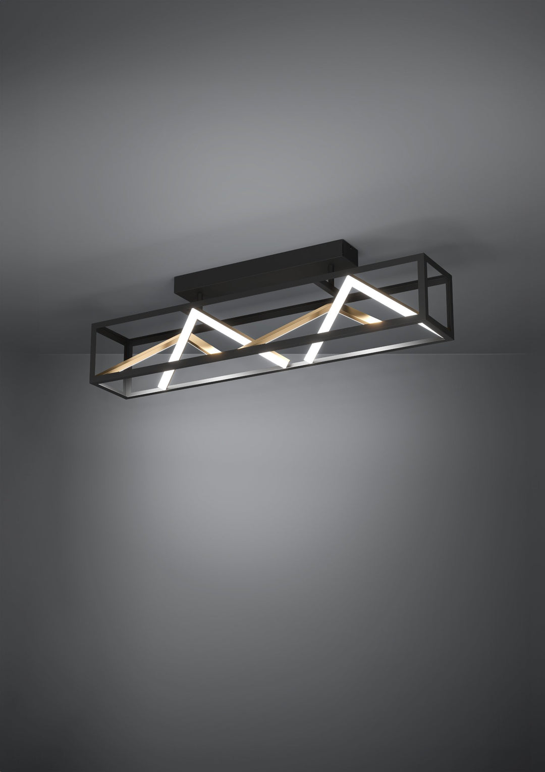 Deckenleuchte Penela mit Fernbedienung   schwarz, gold 45W L:87 H:24 cm in