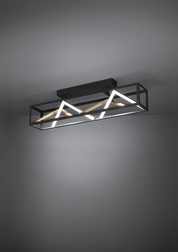 Deckenleuchte Penela mit Fernbedienung   schwarz, gold 45W L:87 H:24 cm in
