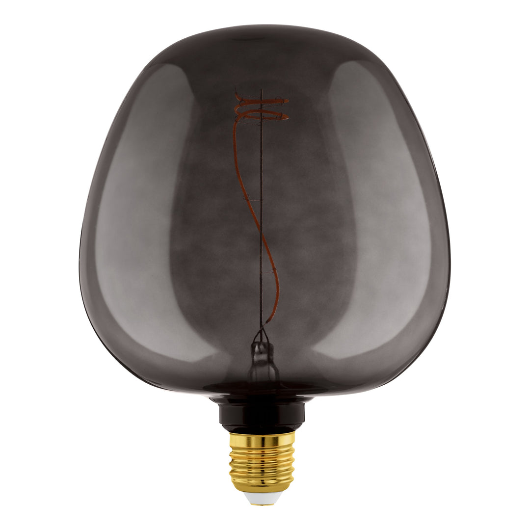 Leuchtmittel Lm_led_e27 Glas schwarz 1X4W L:25,5 Ø 19 cm in
