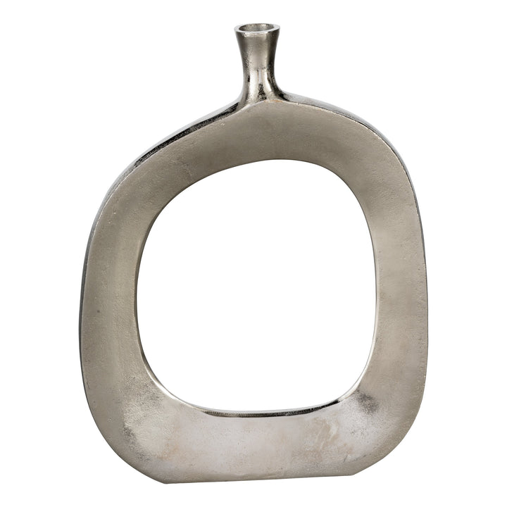 Metal vase Ankarefo nickel L:43 H:57.5 cm in