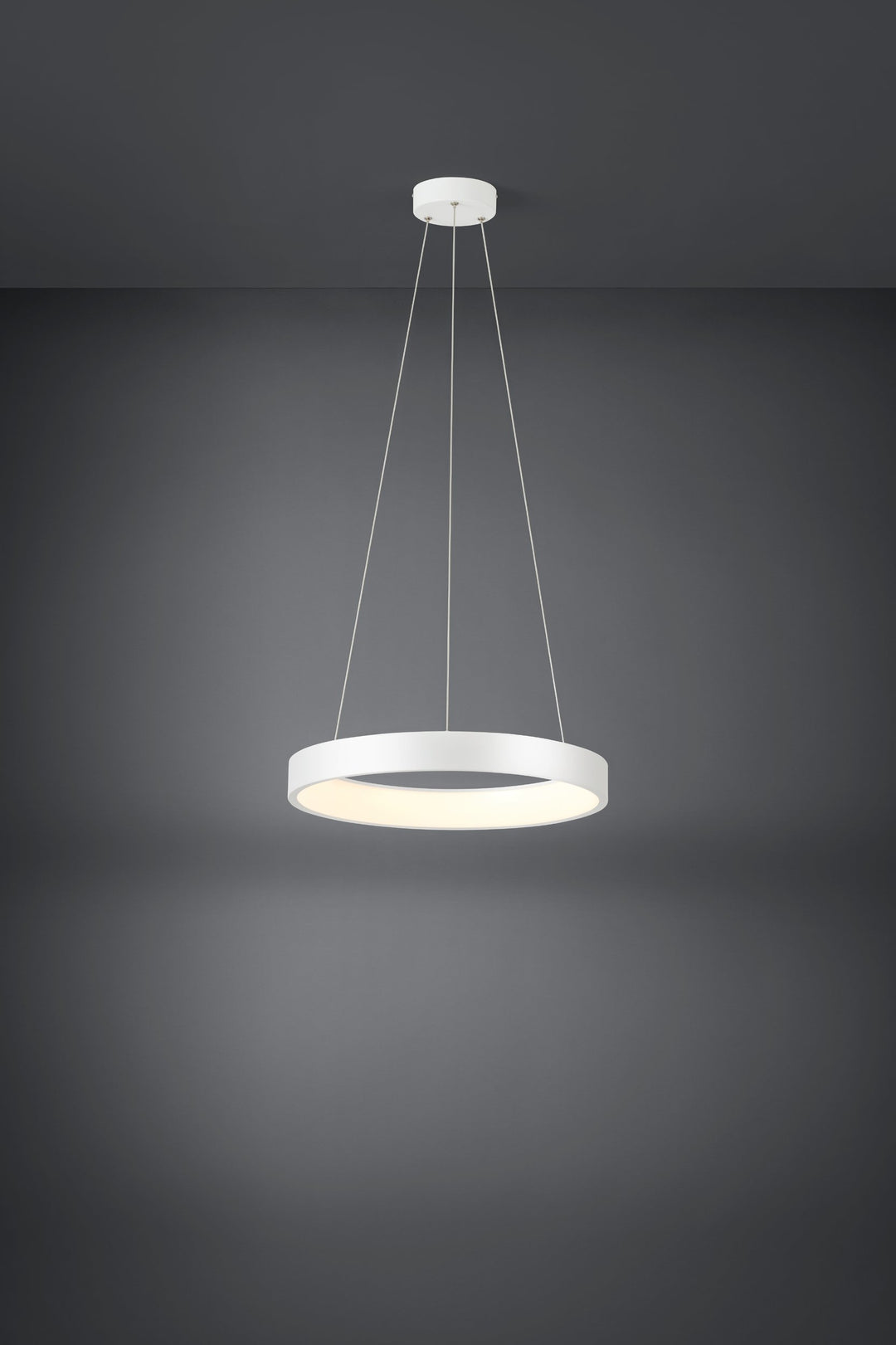 Hängeleuchte Campo Rosso weiss Kunststoff weiss 34W H:110 Ø 60 cm in