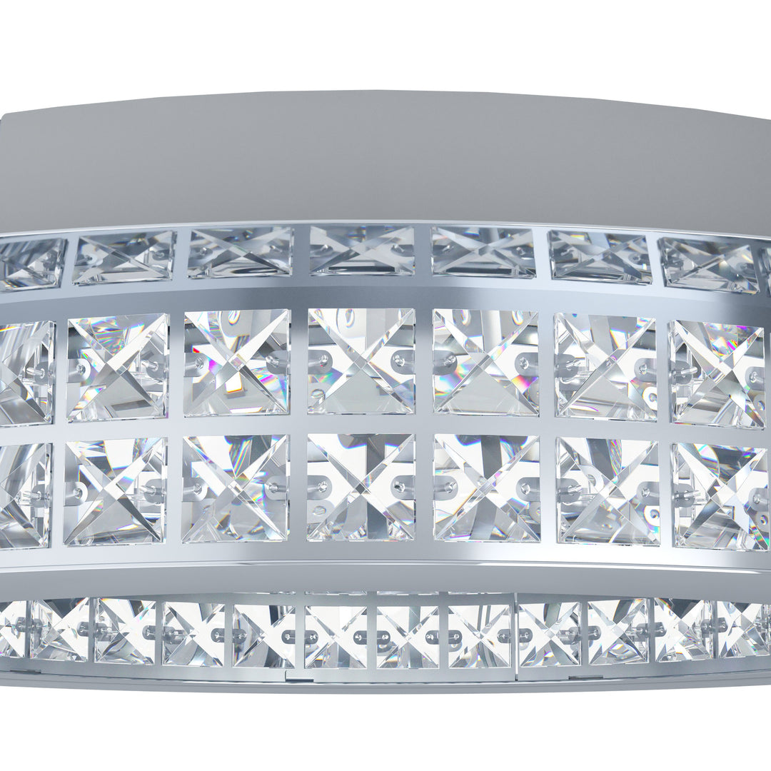 Deckenleuchte Principe  chrom Brillantglas klar 10X3,15W H:10,5 Ø 50 cm in