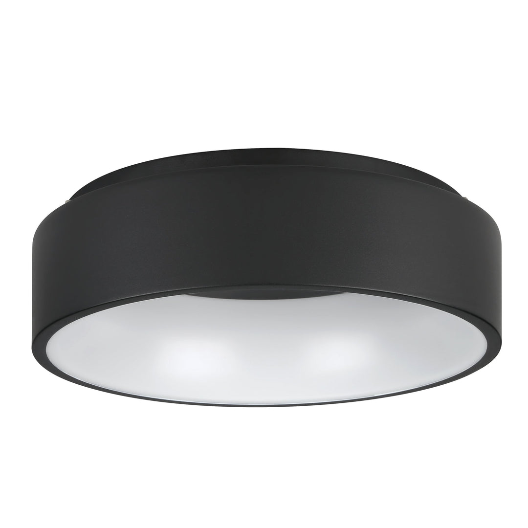 Deckenleuchte Marghera 2 schwarz Kunststoff weiss 25,5W H:13,5 Ø 45 cm in
