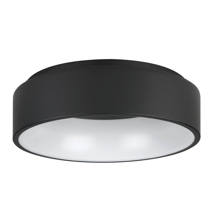 Deckenleuchte Marghera 2 schwarz Kunststoff weiss 25,5W H:13,5 Ø 45 cm in