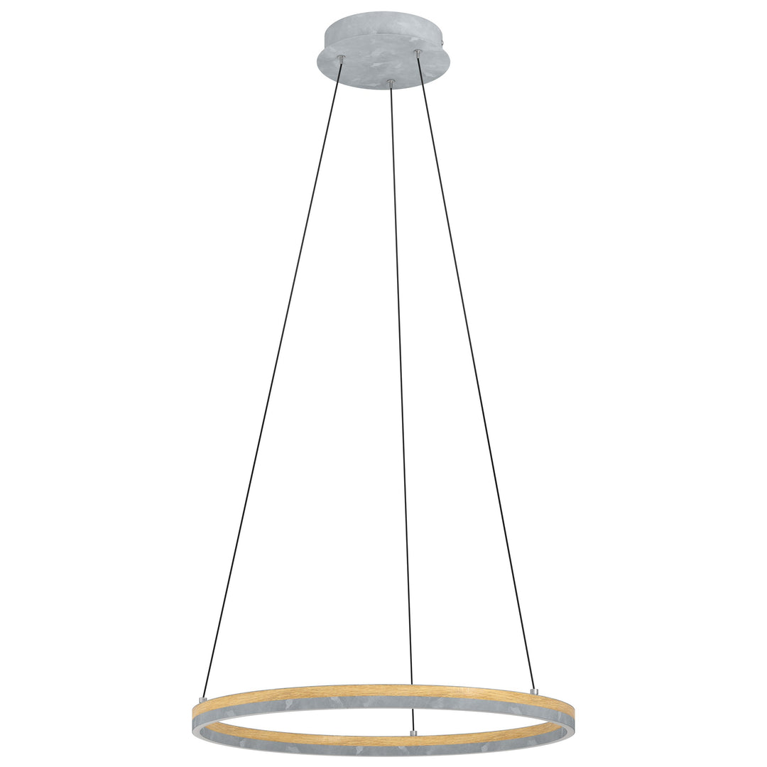 Hängeleuchte Cadinaro grau, braun Kunststoff weiss 36W H:150 Ø 60 cm in