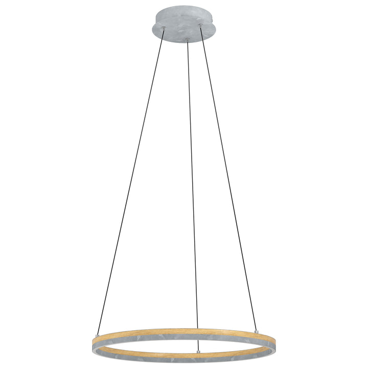 Hängeleuchte Cadinaro grau, braun Kunststoff weiss 36W H:150 Ø 60 cm in