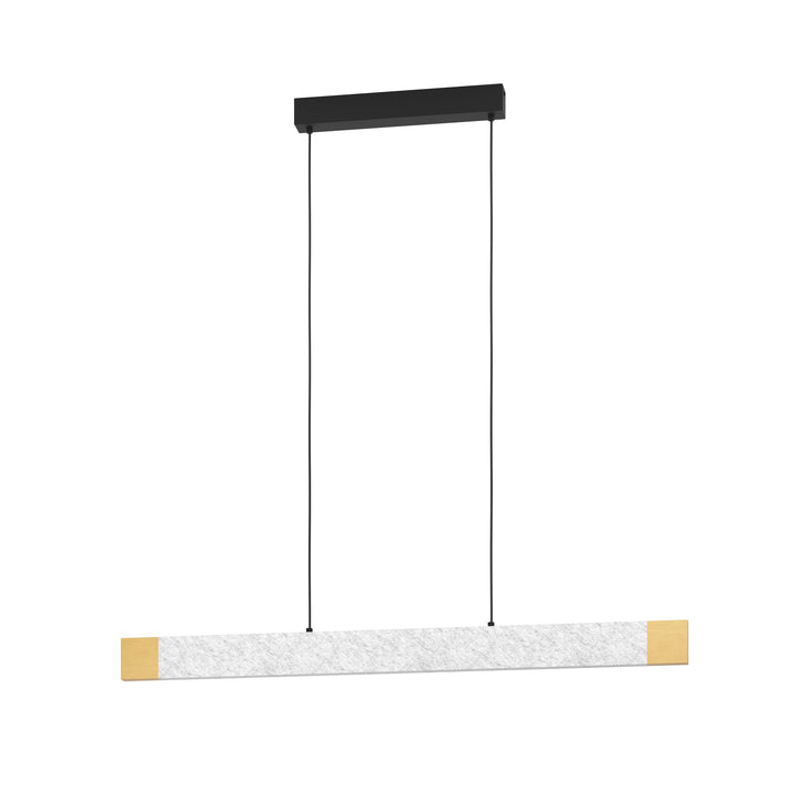 Hängeleuchte Vallelado schwarz, braun Textil grau 1X18W und 1X4,2W L:109 H:150 cm in