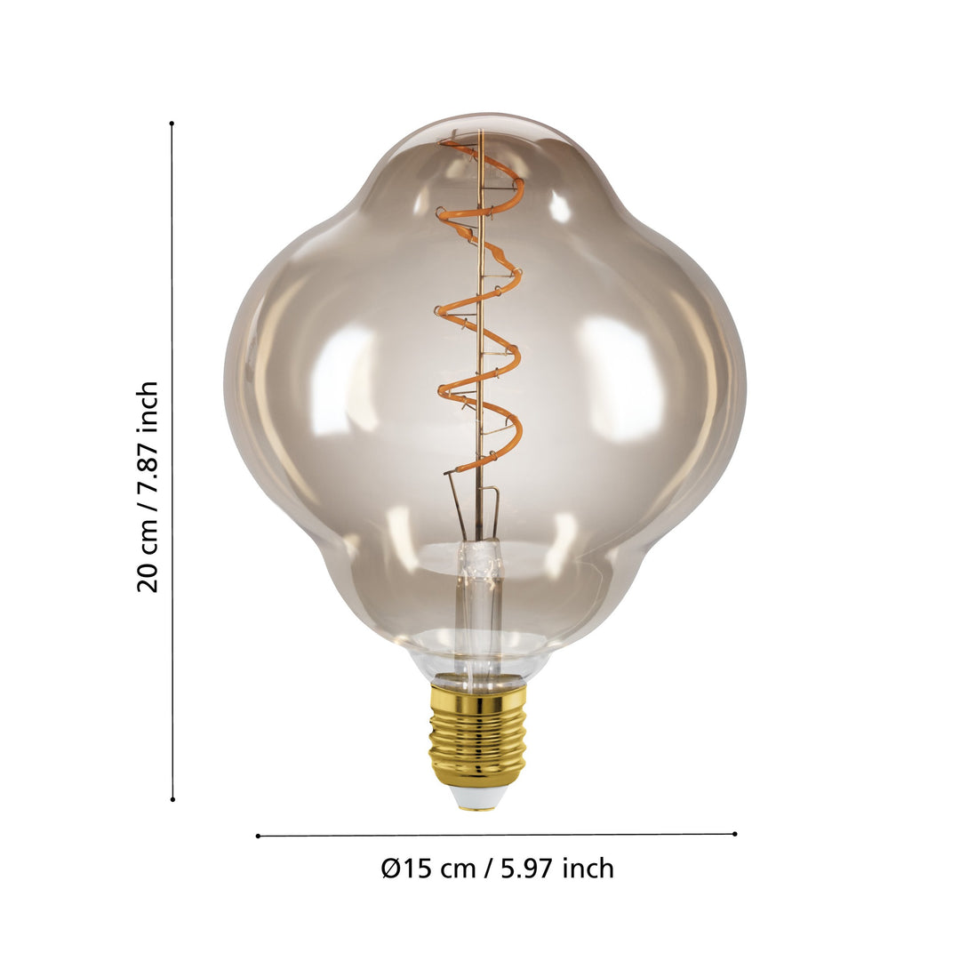 Leuchtmittel Lm_led_e27 Glas amber 1X4W L:20 Ø 15 cm in