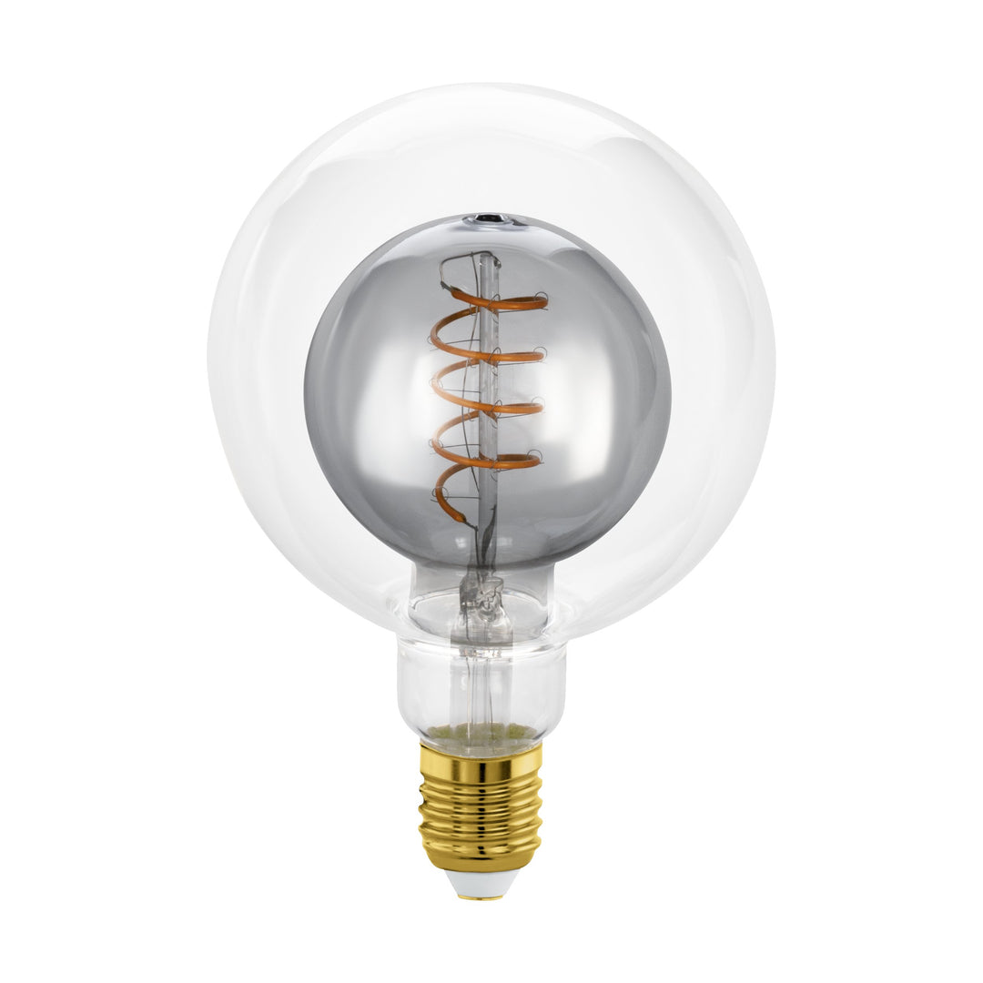 Light source Lm_led_e27 glass black-transparent, clear 1X2W L:17.8 Ø 12.5 cm in