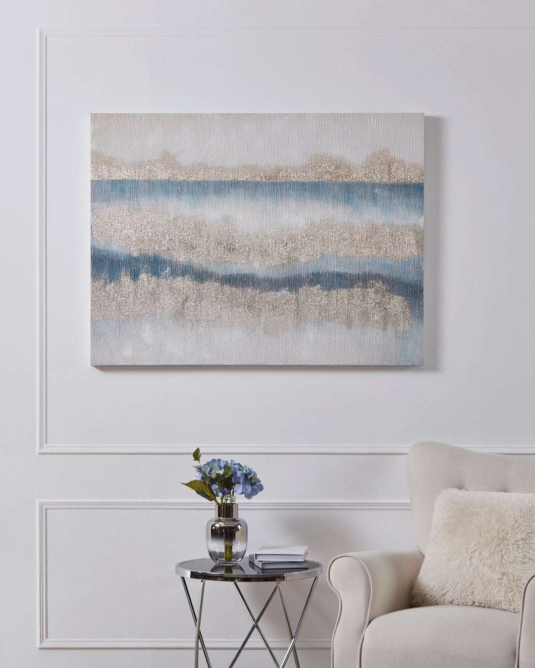 Bild Alaminos weiss, blau  L:120 H:90 cm in