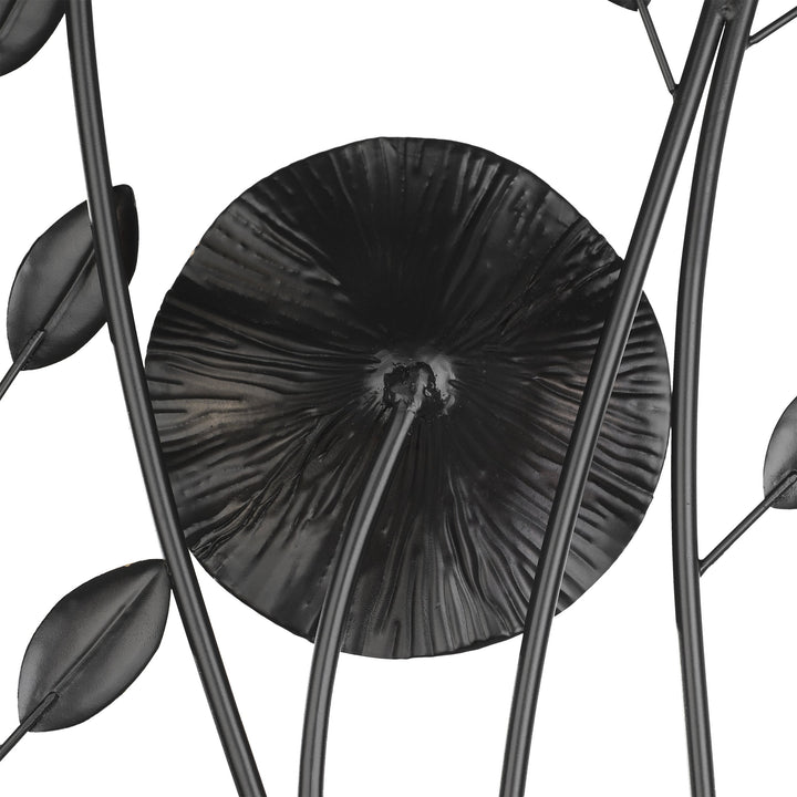 Wanddekoration Numazu messing, schwarz  L:38,5 H:100 cm in