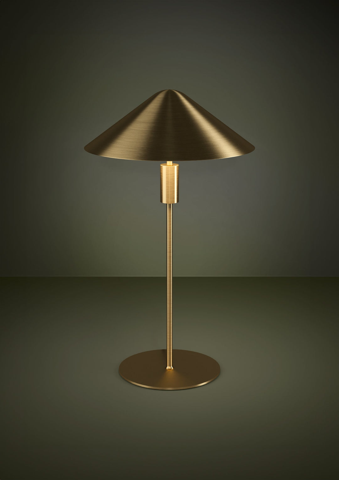 Tischleuchte Paraguay mit Dimmer (Touchdimmer) messing-gebürstet 1X12W H:46,5 Ø 27 cm in