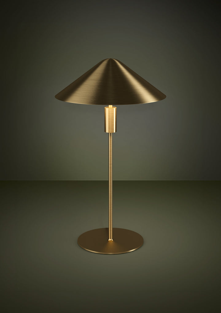 Tischleuchte Paraguay mit Dimmer (Touchdimmer) messing-gebürstet 1X12W H:46,5 Ø 27 cm in