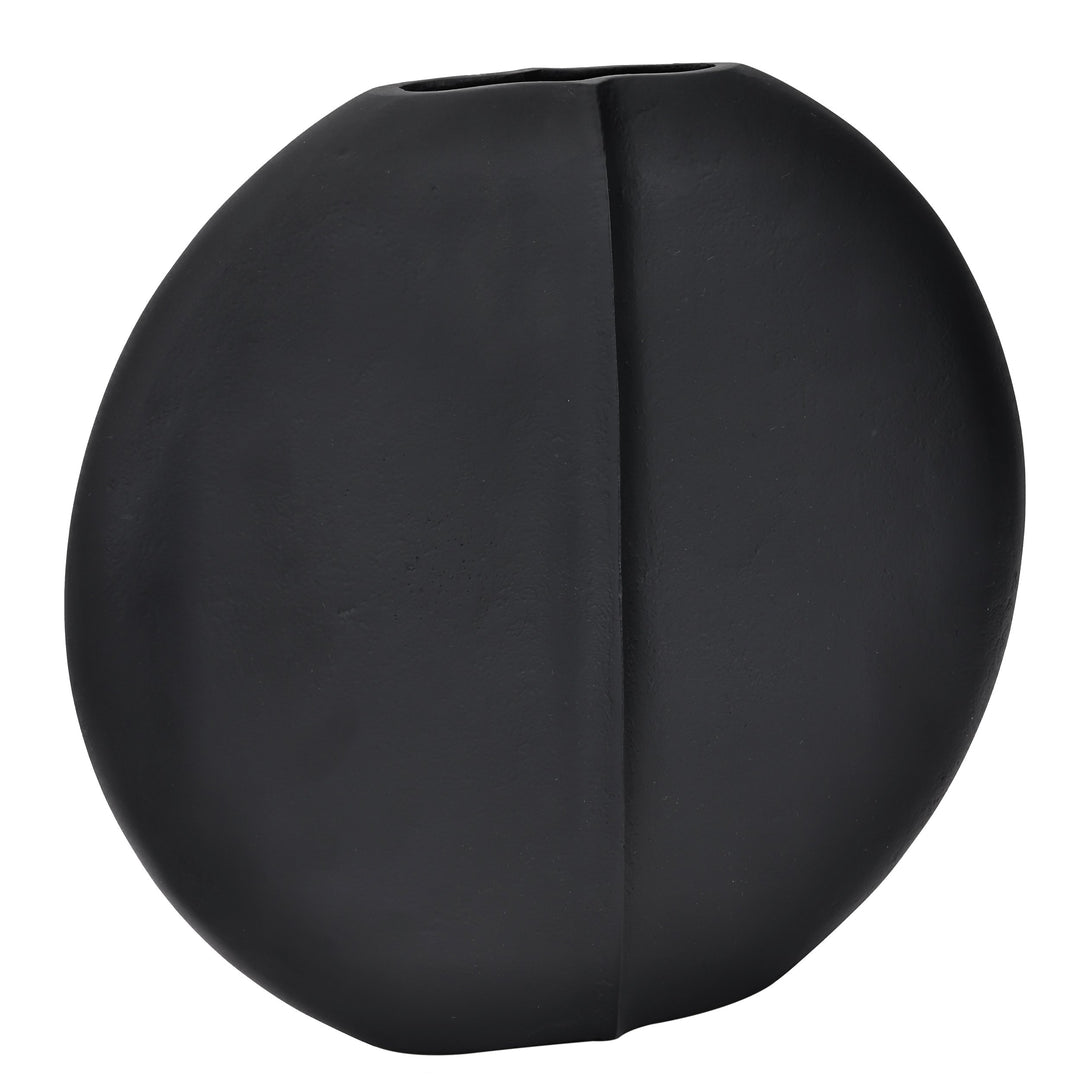 Metallvase Sominot schwarz  L:31 H:28,5 cm in