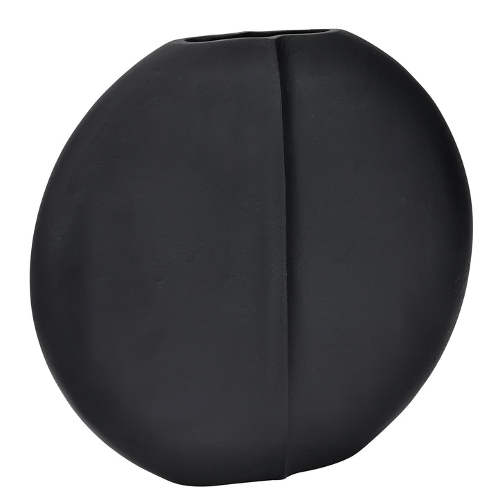 Metallvase Sominot schwarz  L:31 H:28,5 cm in